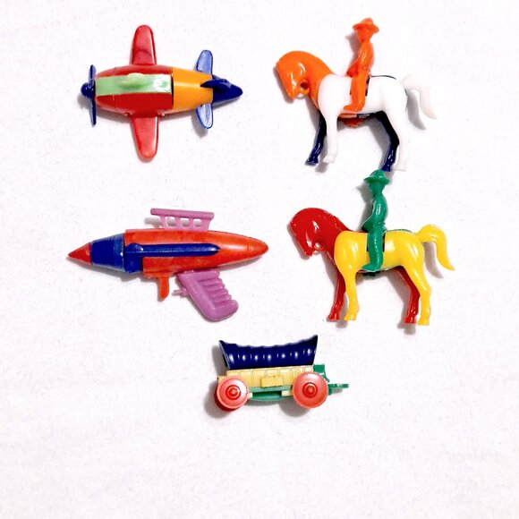 5 Vintage 1960s Puzzle Keychain Gumball Vending Machine Toys - Picture 6 of 10